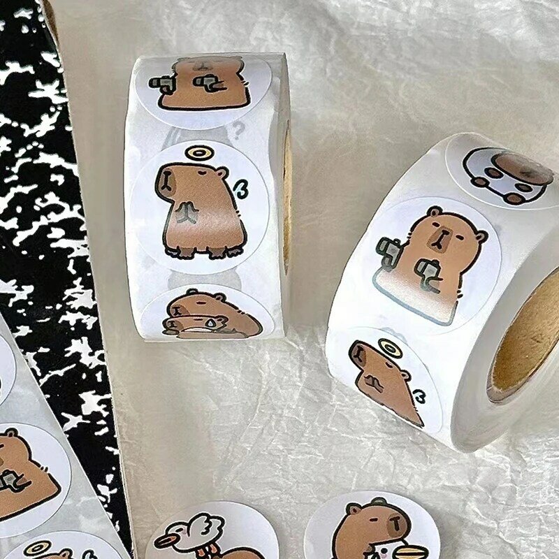 Pegatinas de Capybara para niños, calcomanías decorativas para teléfono, Notebook, Maleta, portátil, nevera, 500 piezas
