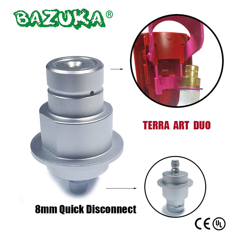 Accessoires pour eau gazeuse Terra DUO ART, adaptateur externe CQC vers CO2 avec connecteur mâle à déconnexion rapide 8mm