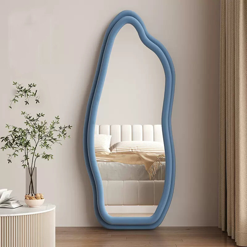 불규칙한 카와이 거울 장식, 벽 장식, 귀여운 럭셔리 침실, Miroir 전신 바닥 스탠딩, 긴 Espelhos 장식