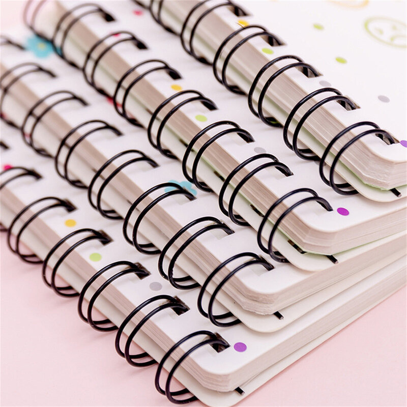 Cuaderno de hojas sueltas portátil de dibujos animados para niñas, libreta pequeña de bolsillo, Bloc de notas, suministros de papelería escolar, 80 hojas, novedad de 2024