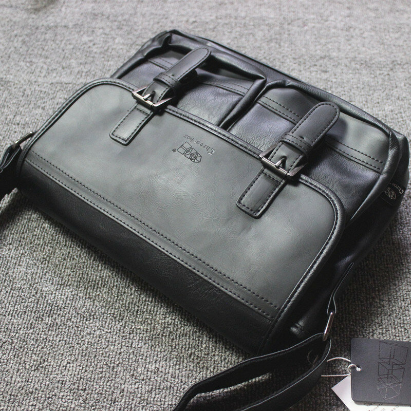 男性用のヴィンテージ合成皮革ショルダーバッグ,多機能トラベルバッグ,大容量,iPadバッグ