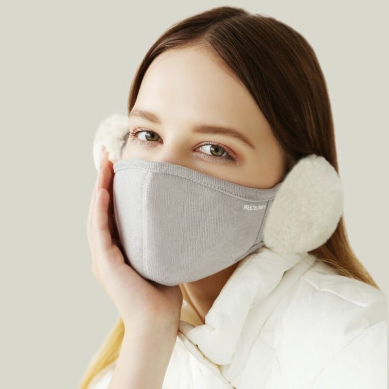 Polarowe nauszniki maska prosta pyłoszczelna wiatroszczelna maska na nauszniki termiczna podgrzewacz uszu nausznik maska zimowa narciarska