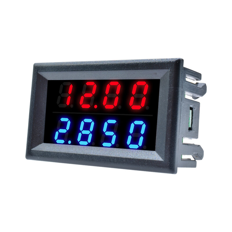 DC 100V 200V 10A 0.28 "Mini Digital Voltmeter Amperemeter 4 Bit 5 Drähte Spannung Strom Meter Tester blau Rot Dual-LED-Display