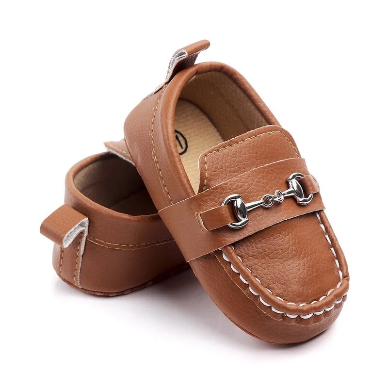 รองเท้าเด็กรองเท้าเด็กแรกเกิดสไตล์สลิปออนสำหรับเด็กชายและเด็กหญิง D2081ทำจาก PU และผ้าฝ้ายนุ่มสำหรับฤดูใบไม้ผลิและฤดูใบไม้ร่วง