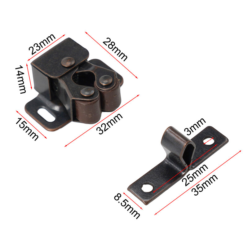 2PCS magnete cattura porta dell'armadio fermaporta tappi più stretti ammortizzatore per armadio Hardware per mobili fibbia a molla di aspirazione della porta