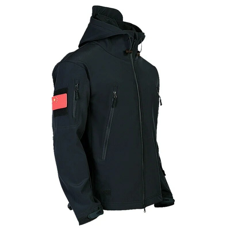 Outdoor Sharkskin Softshell giacca da corsa tuta da uomo militare Fan giacca da alpinismo imbottita antivento
