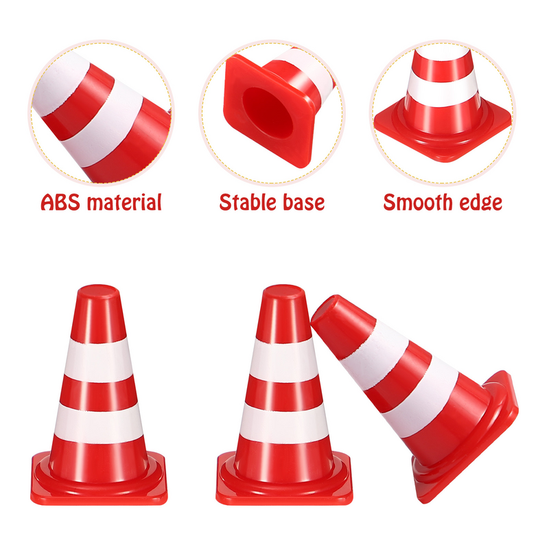 Mini Traffic Signs Roadblock Toy for Kids Construction Car Theme Party Traffic Cone Children Kindergarden Sport Training