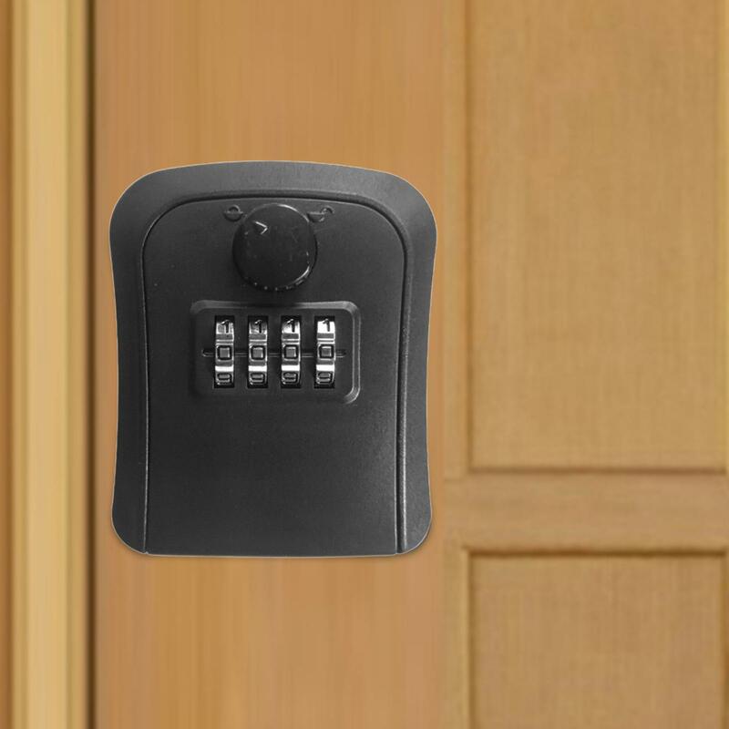 Key Lock Box Security Lock Box 4 Digit Code Combination Lockbox Spare Key Storage Box for Store House Keys Home Realtors