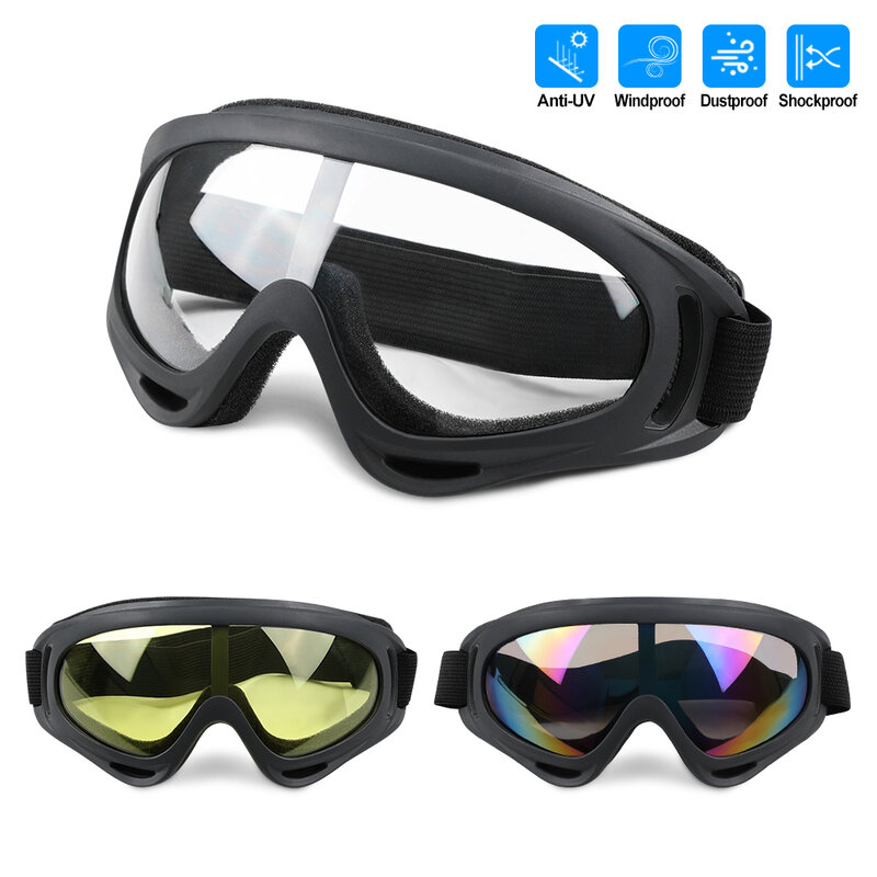 Gafas de ciclismo para motocicleta, gafas de seguridad a prueba de viento, gafas de Motocross Anti Uv, gafas de esquí deportivas