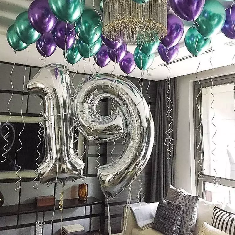 Ballons métalliques chromés sur le thème de la sirène, ballons en latex à air, décoration de mariage, fête d'anniversaire, baby shower, 5 ", 10", 12/18"
