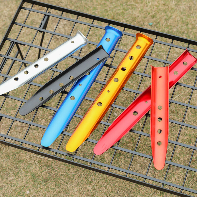 Outdoor Ultra-Light Portable Aluminum Alloy Beach Pegs Camping Tent Seaside Canopy Windproof Fixed Camping Pegs Snow Pegs