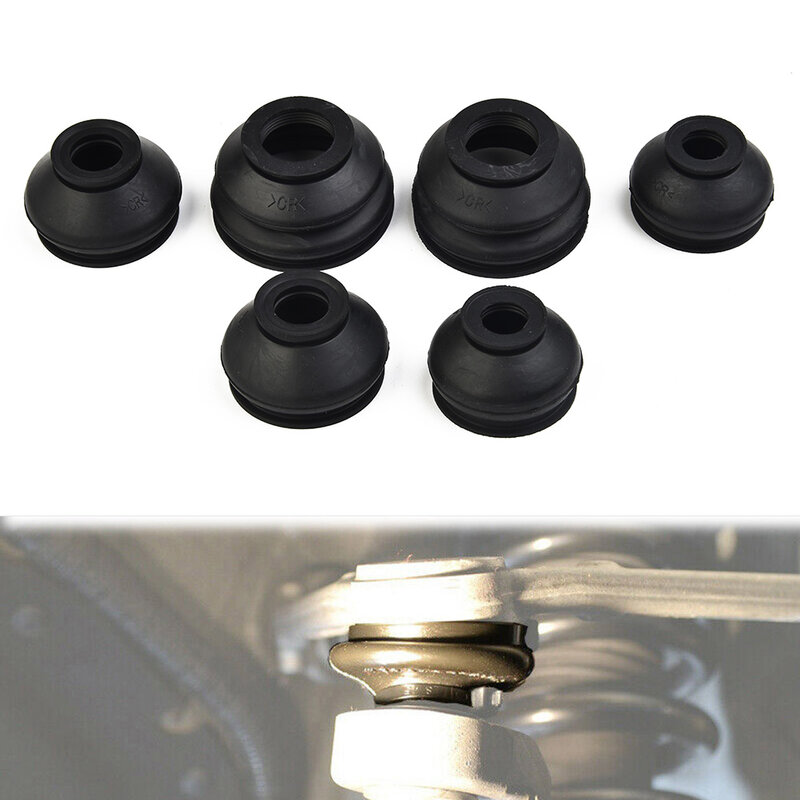 Ball Joint Dust Boot Covers Flexibility Replacing High Quality Hot Part Replacement Rubber Set 6pcs New Practical