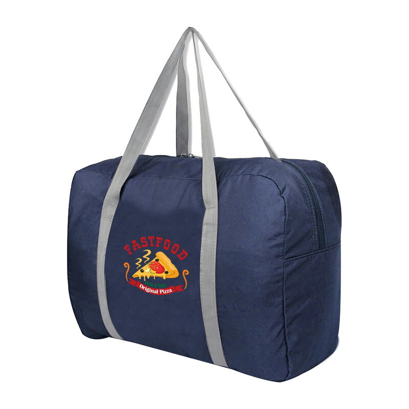 Grande capacidade de viagem sacos de roupas dos homens organizar saco de viagem sacos de armazenamento das mulheres bolsa de bagagem deliciosa pizza impressão