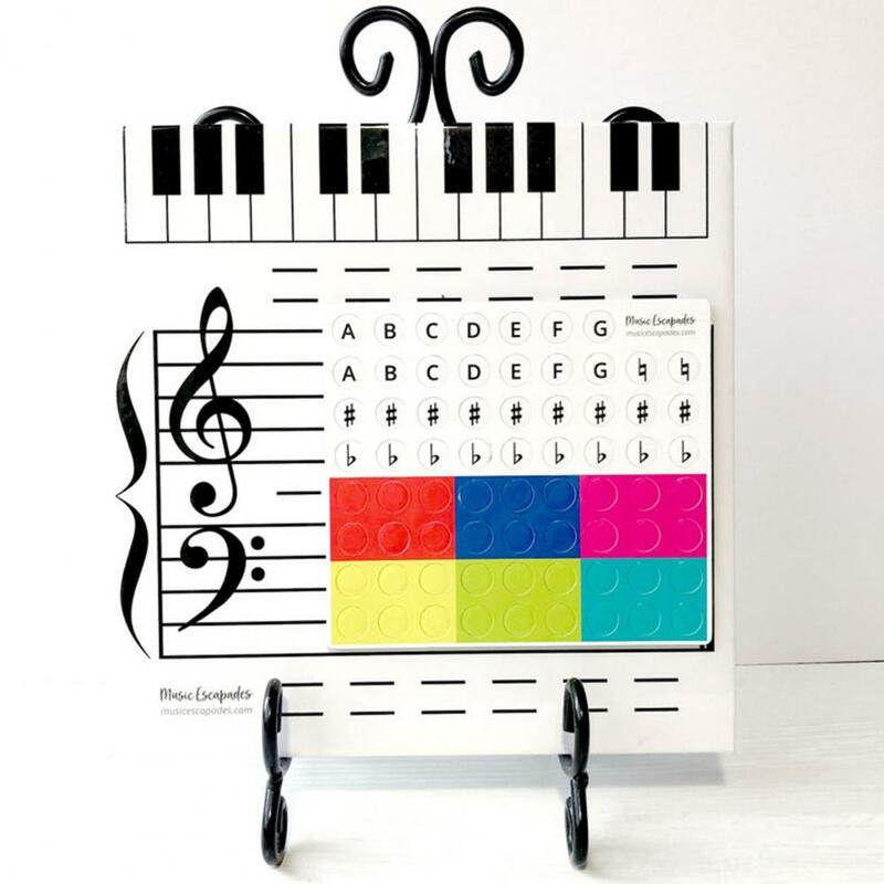 1 Set papan tulis musik berguna papan catatan menarik papan musik magnetik mainan musik papan mengajar