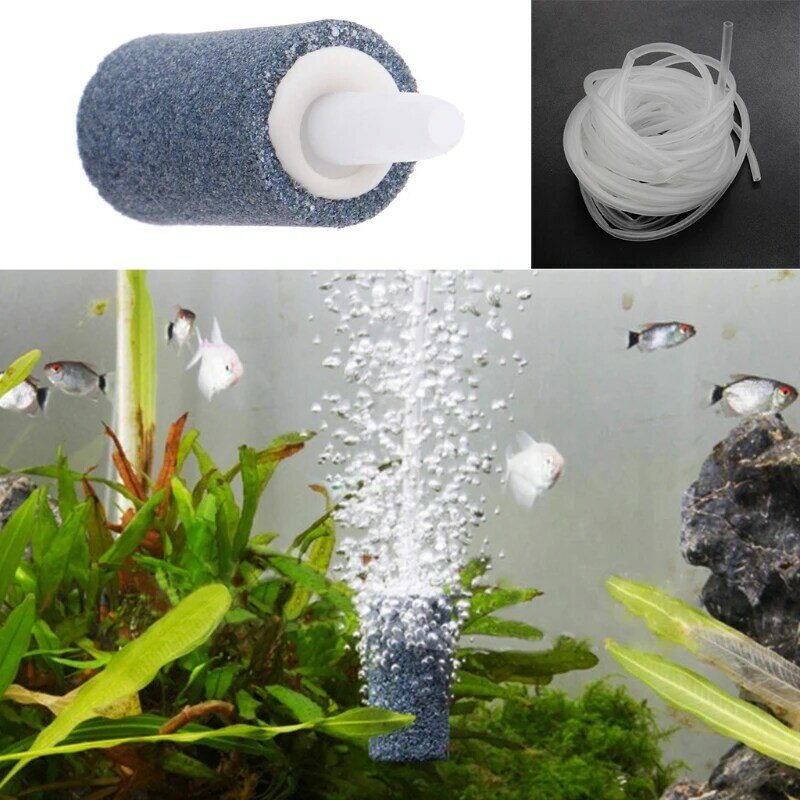 Aireador cilíndrico piedras pequeñas, difusor burbujas, accesorios bomba para acuario, peces, piedra