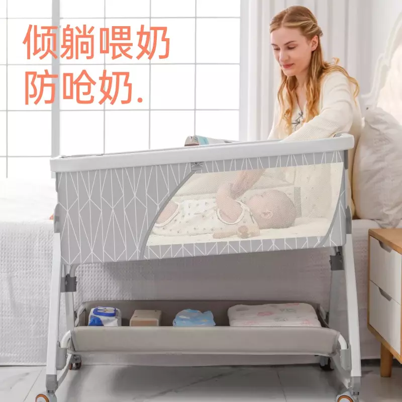 سرير حديث الولادة قابل للإزالة ، سرير مهد محمول ، سرير متعدد الوظائف قابل للطي