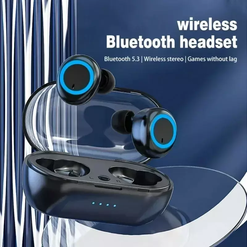 Auriculares TWS inalámbricos con Bluetooth y micrófono, cascos deportivos impermeables, estéreo 9D, HiFi, para videojuegos, para Xiaomi y Samsung