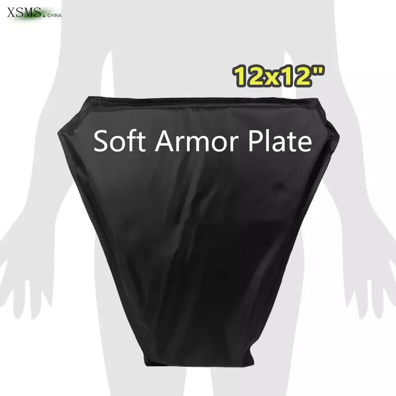 NIJ IIIA Butt/Abdomen Plate NIJ IIIA 3A Lightweight Soft Armor Panel Bulletproof Ballistic Plate For Army Combat Police 12”x12“