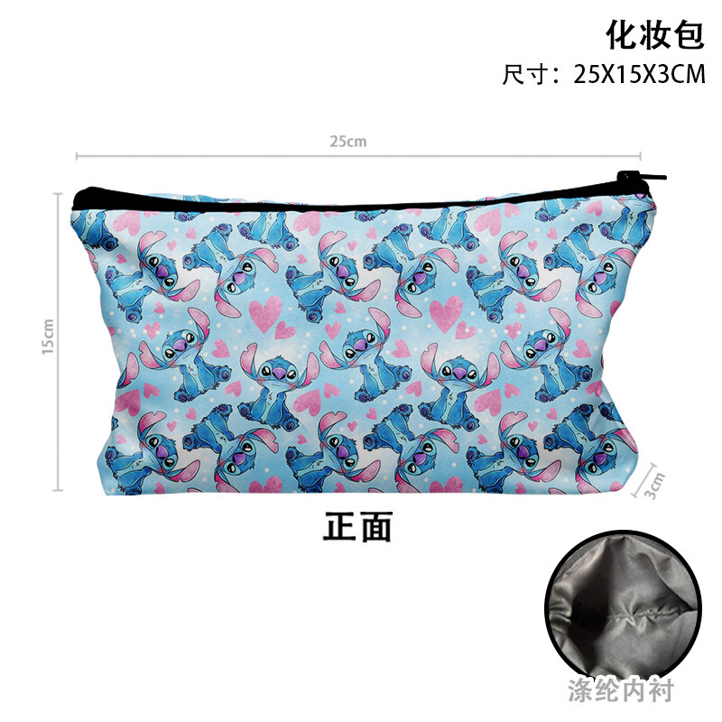 Disney Lilo Stitch Christmas M7760 Anime Briefcases Cartoon Makeup Bag Casual Pen Bags Storage Handbag Gift