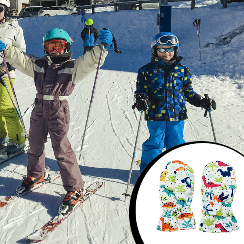 Sarung tangan Ski salju anak-anak, kantung olahraga memanjat luar ruangan musim dingin 1 pasang