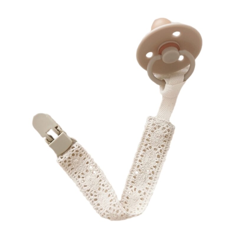 Práctico clip cadena para chupete bebé, elegante y práctico soporte para chupete bebé