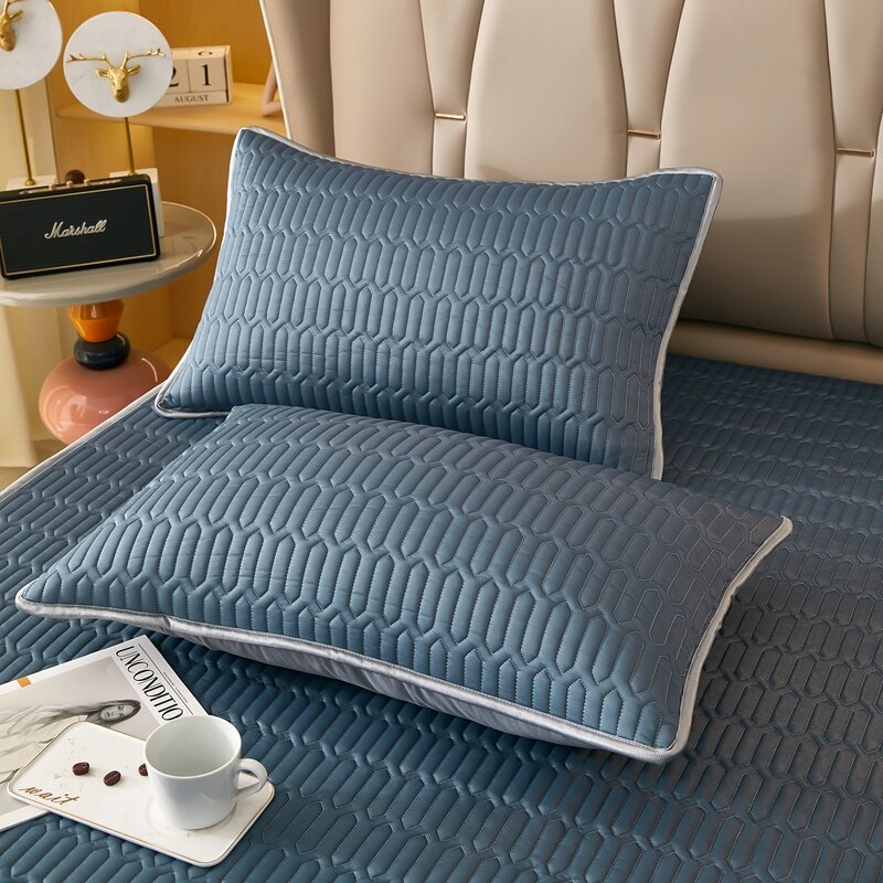 Bonenjoy – taie d'oreiller en Latex pour l'été, taie d'oreiller matelassée, couleur unie, décoration de la maison, 48x74cm