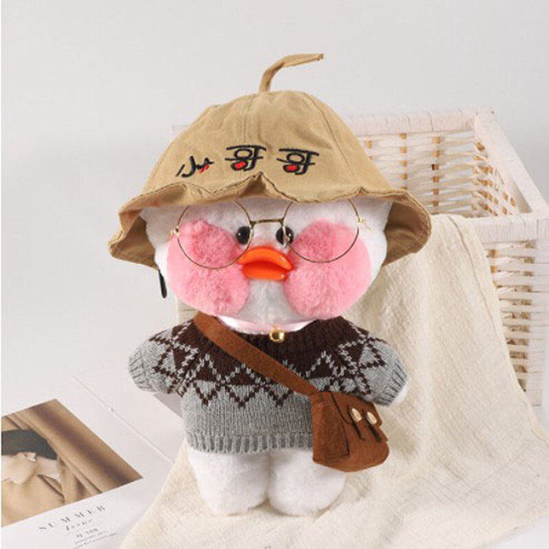 미미 노란 오리 봉제 인형 없는 귀여운 장난감 옷, 부드러운 인형, 30cm