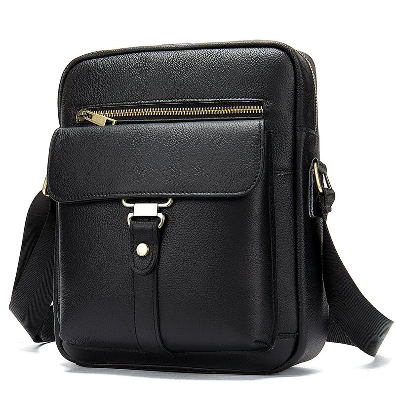 MVA Men's Leather Crossbody Bag Vintage Classic Messenger Bag for 9.7inch Tablet Gift for Man
