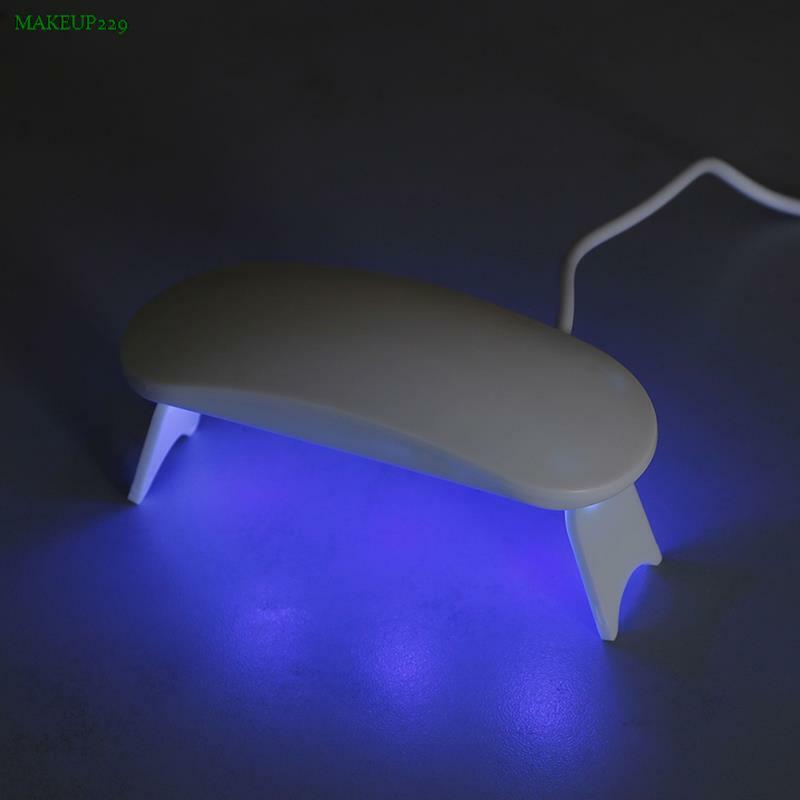 Mini UV LED Nail Lamp, Carregamento USB, Gel Polish máquina de cura, Secador, 6W, 80cm, 1Pc