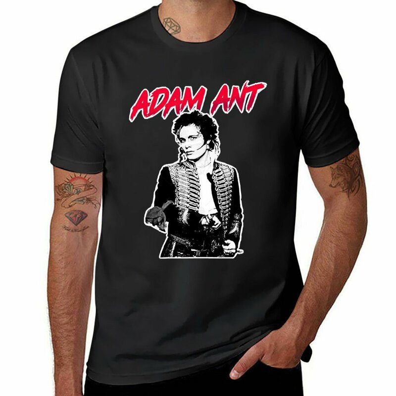 Camisetas de algodón para hombre, ropa kawaii con estampado de Adam Ant, regalos para fanáticos de la música, regalo de aniversario