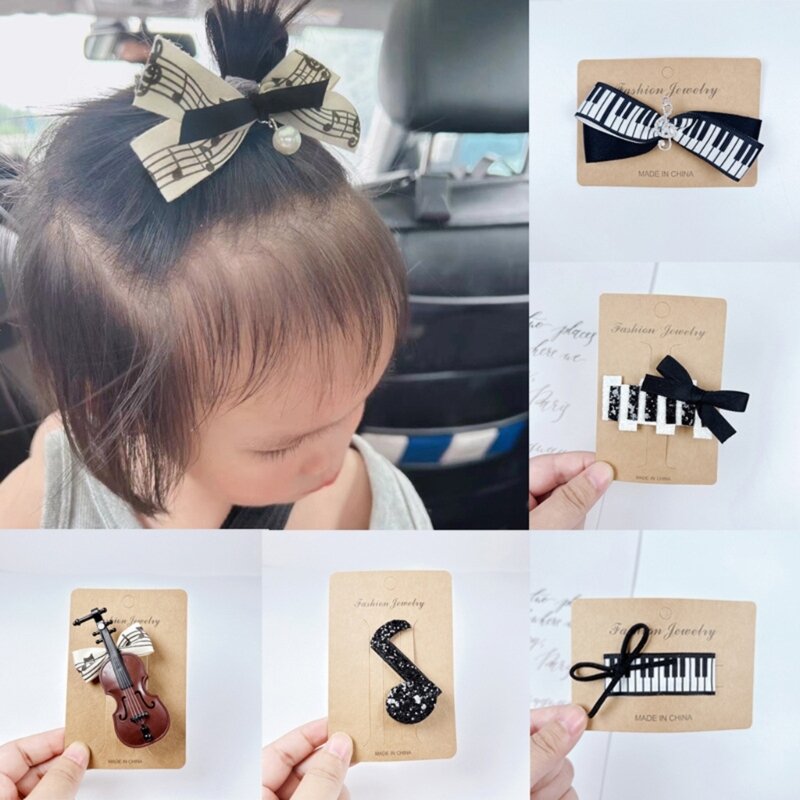 Hairpin Hair Clips Violin Musical Note Hair Clip for Girls Kids Toddlers Hair Accessories Headwear Headdress Barrettes