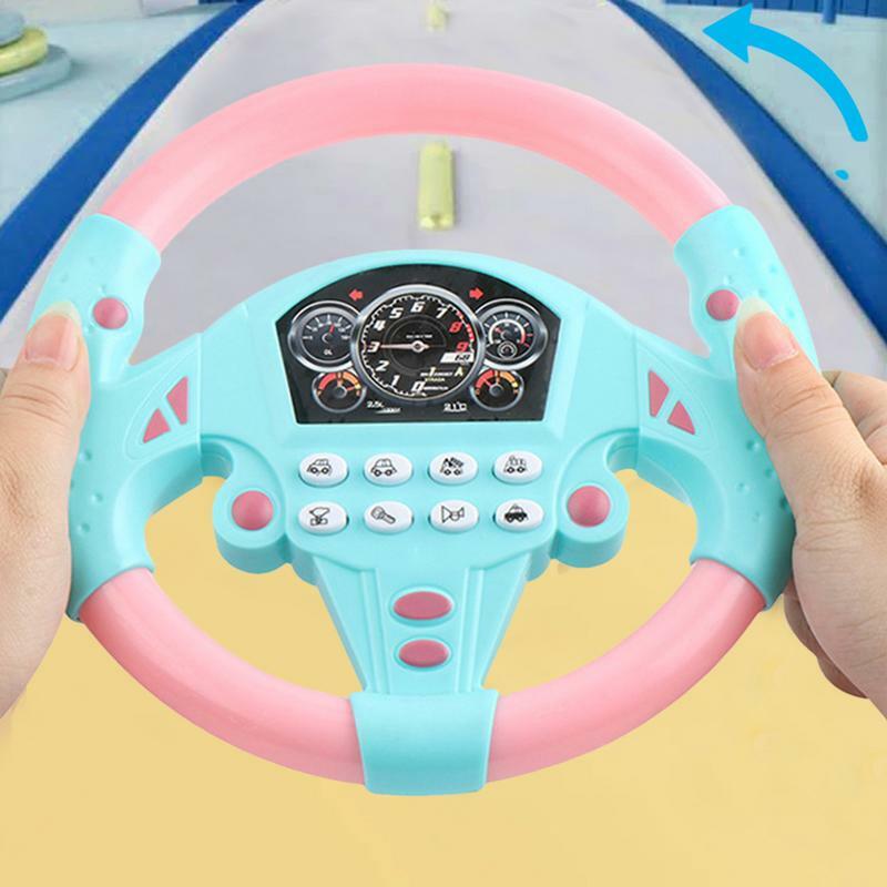 Brinquedo de volante simulado para crianças, Simulador de condução com luz e som, Brinquedo de condução engraçado