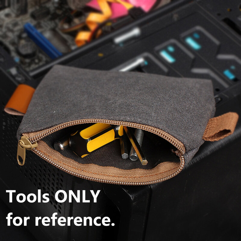 Bolsa de herramientas de mano de lona impermeable, organizador multifuncional, portátil, llave inglesa, almacenamiento de herramientas, S, M, L