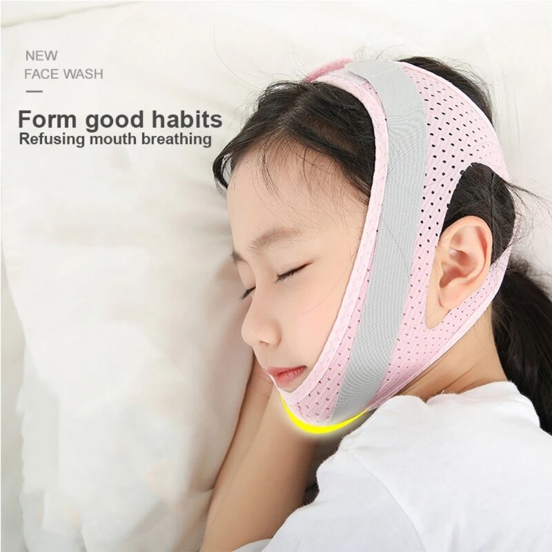 子供の睡眠を防ぐための口の開いた顔面包帯矯正子供の睡眠習慣