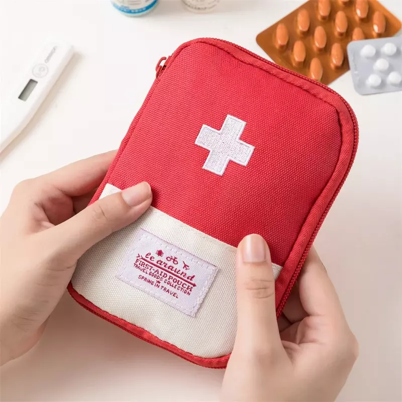 Borsa di immagazzinaggio medica portatile piccola borsa di pronto soccorso da viaggio borsa di sopravvivenza di emergenza da campeggio portapillole