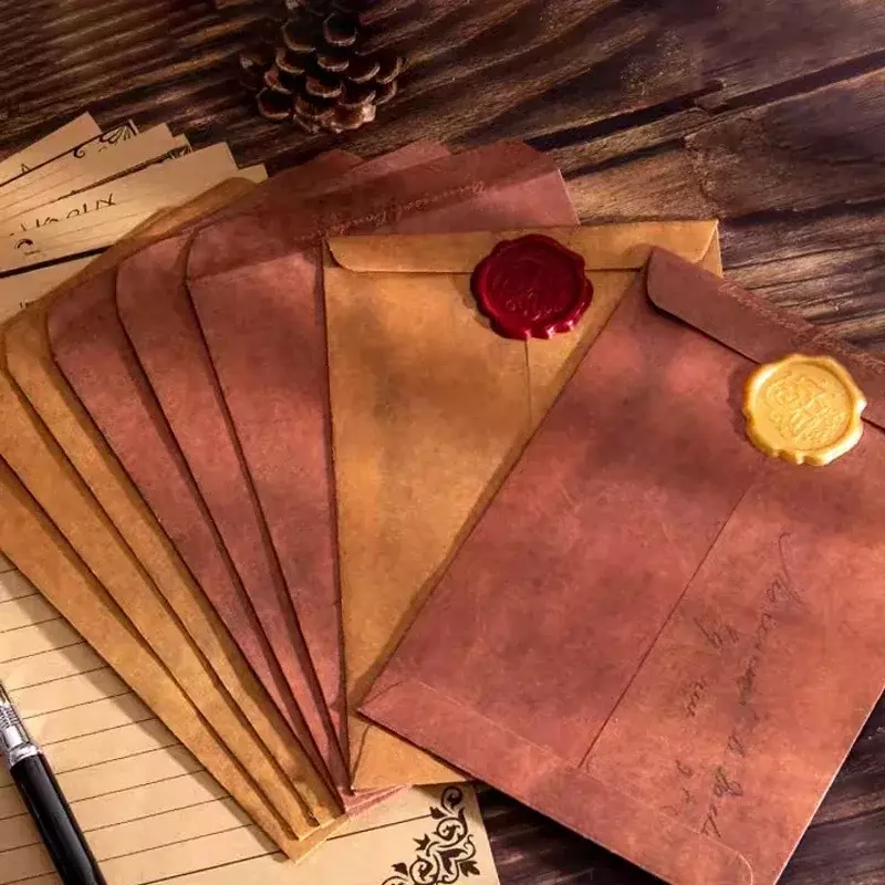 Envelope Kraft Vintage, Cartão Handmade Retro, Embalagem De Presente De Escrita, Saco De Armazenamento, Convite, Cartões, Carta De Amor