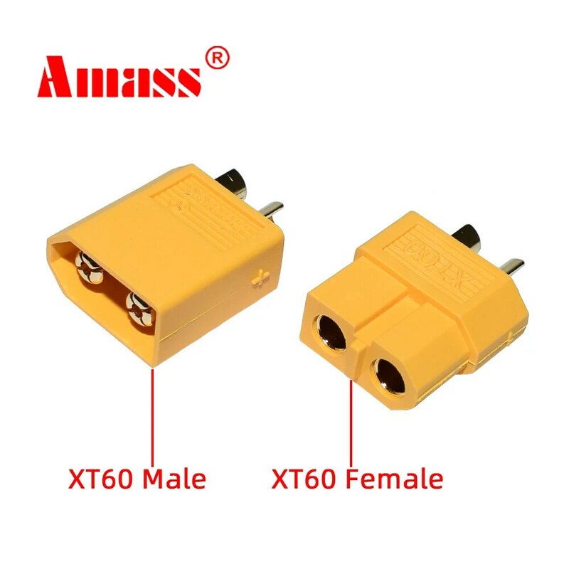 Amass-Conectores XT60 para Dron de control remoto, enchufe macho y hembra de XT-60 XT60, para batería Lipo, accesorios para coche y avión