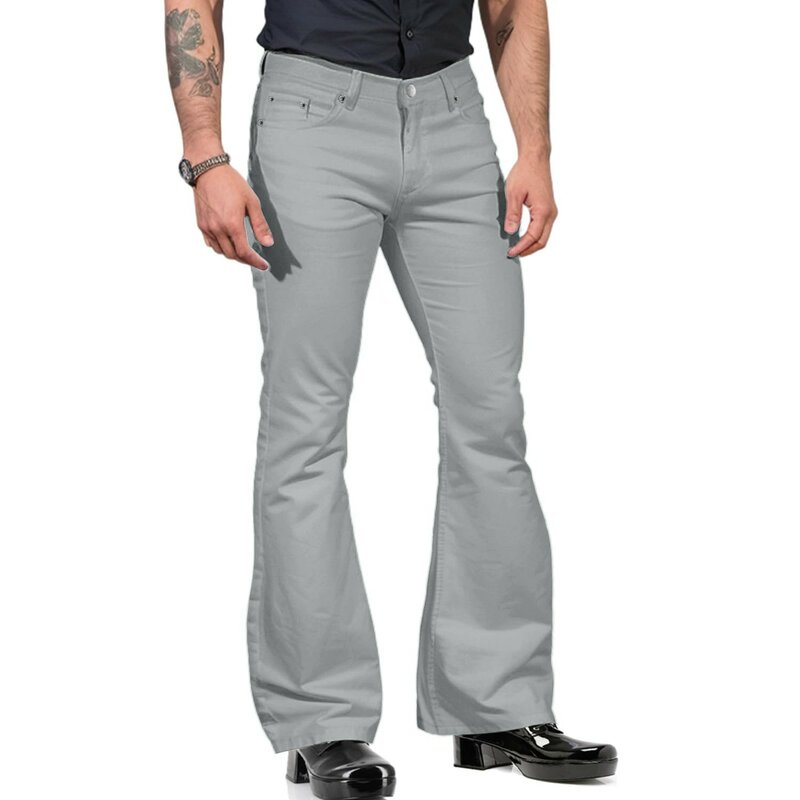 ชุดกีฬาแฟชั่นกางเกงขาบาน2024สำหรับผู้ชายกางเกงคาร์โก้ลำลองผ้ายีนส์ผอมกางเกงหนาทรงดินสอย้อนยุคกางเกง pantalones