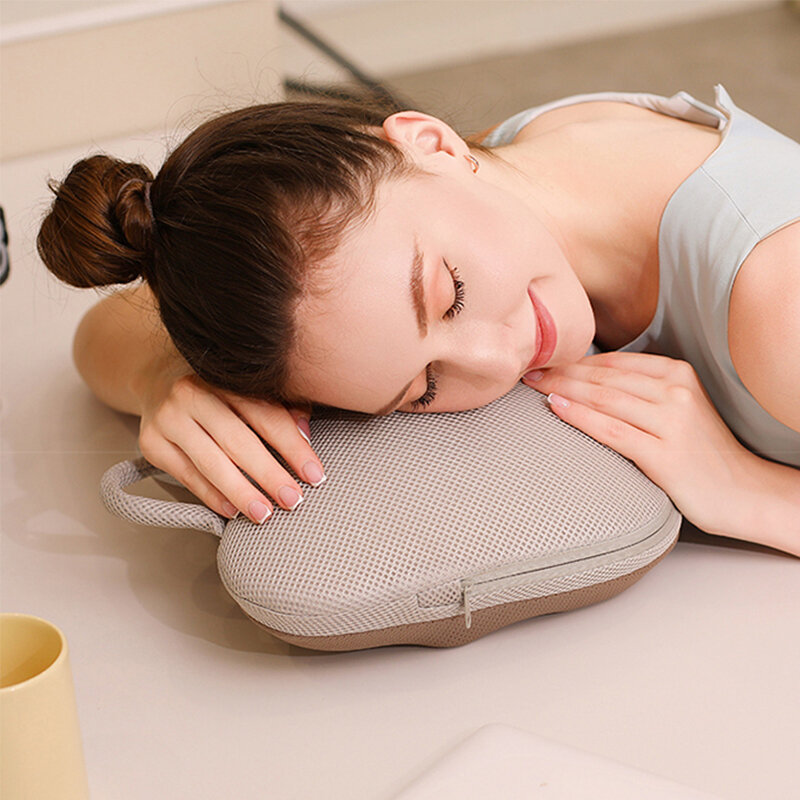 Almohada de masaje de espalda eléctrica 3D, compresa caliente, FIR, fisioterapia, cuello, cintura, cuerpo completo, masajeador inalámbrico, uso en el coche y el hogar