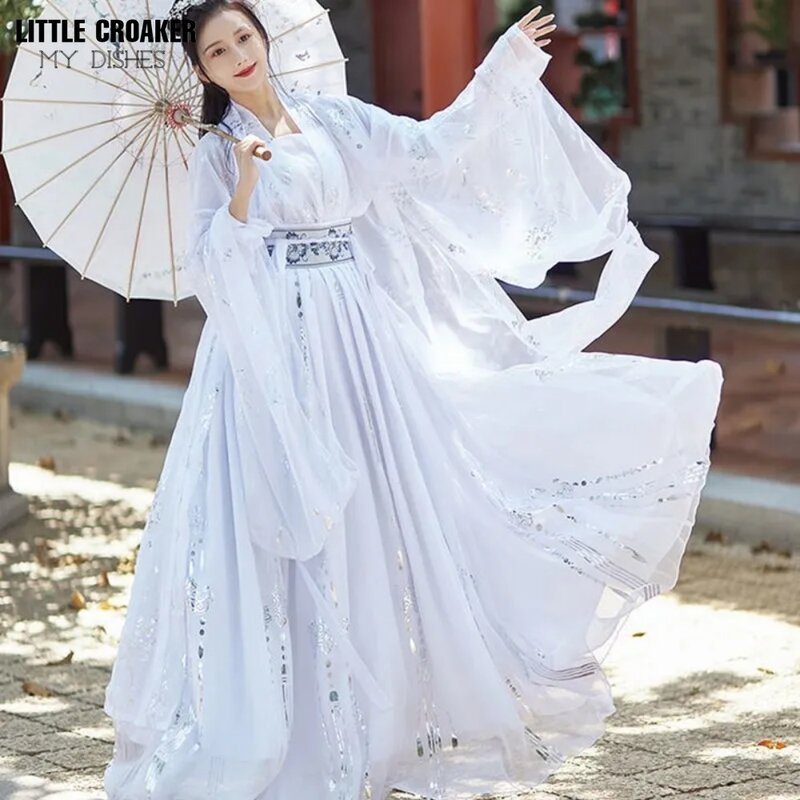 Plus Size Han Jurk Dance Podium Volwassen Tang Past Hanfu Vrouwen Ming-dynastie Festival Outfit Party Fairy Oude Hanfu Kostuum