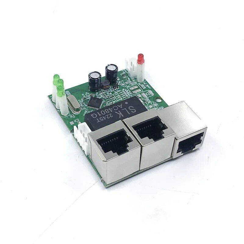 Mini PCBA 4 porty Networkmini moduł włącznik ethernet 10/100Mbps 5V 12V 15V 18V z zabezpieczeniem odgromowym 4KV, antystatyczna 4KV