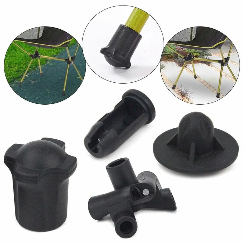 1Set Camping Chair Accessories Moon Chair Leg Covers Wear-resistant Plug Connector Leg Protectors Removable Anti-sag Foot Covers