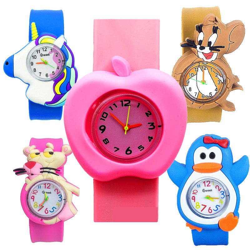 만화 소년 소녀 어린이 시계, 비츠 서클 시계, 1-16 세 학습 장난감에 적합, 크리스마스 선물, 배터리 제공