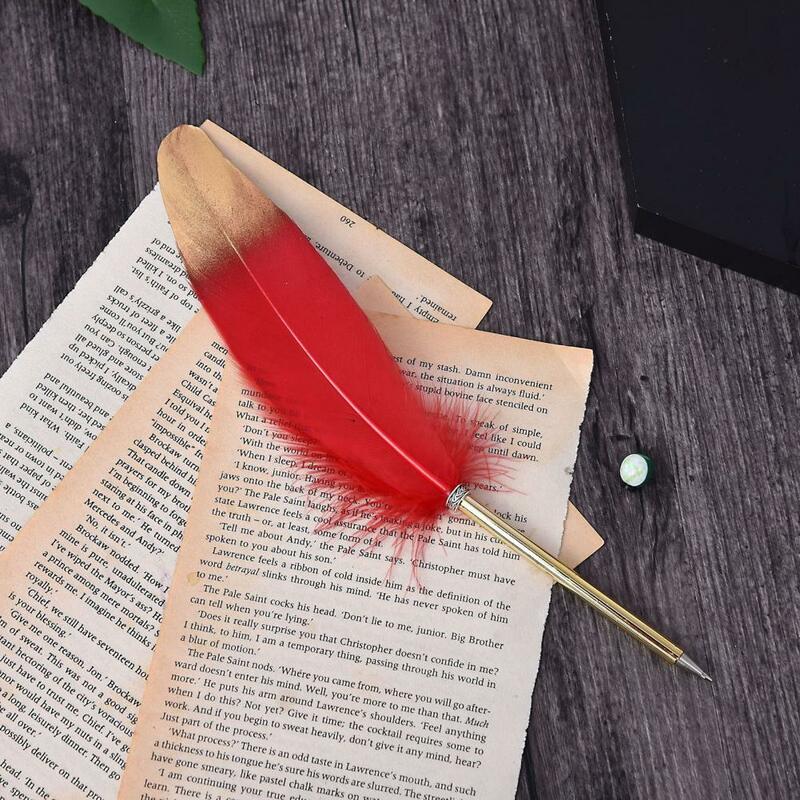 Durable Quill Pen Breakage-resistant Quill Pen Elegant Feather Quill Pen Smooth Writing Durable Design Christmas Gift Wedding