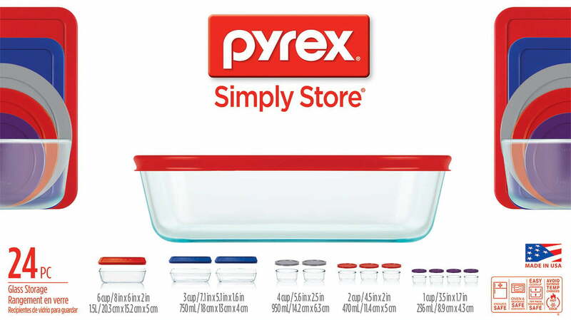 Pyrex Simply Store Glass Bakeware Set, 24 Piece