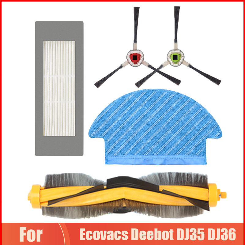 Disposable Mop Cloth Parts For Ecovacs Deebot DJ35 DJ36 Robotic Vacuum Cleaner Roller / Side Brush Hepa Filter Accessories