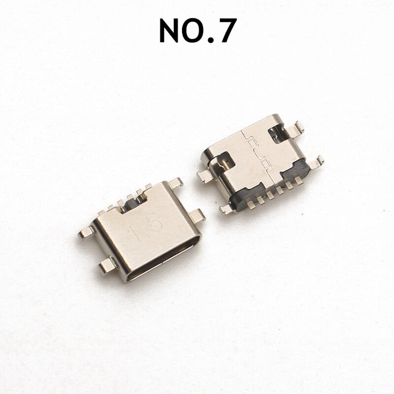100 buah/Lot 10model tipe-c konektor Dok pengisi daya USB campur 6Pin dan 16Pin digunakan untuk kit perbaikan produk Digital dan ponsel