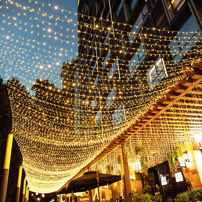 Spina ue 10M-100M LED fata giardino luci ghirlanda esterna impermeabile luci stringa di natale per la festa di nozze capodanno Decor