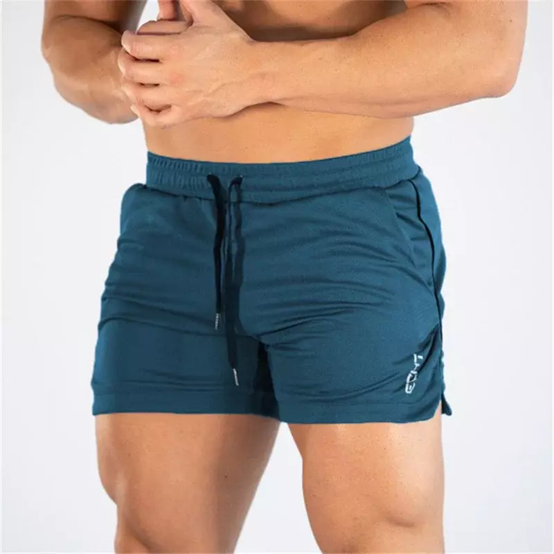 Pantalones cortos deportivos para hombre, Shorts de malla transpirable de secado rápido, ropa deportiva para gimnasio y playa, novedad de verano, 2024