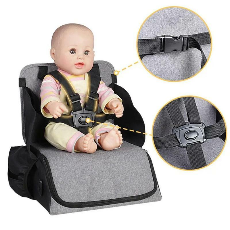 Silla de comedor portátil para bebé, bolsa de mano para llevar pañales, mochila para mamá, bolsa para biberón, bolso de mano multifuncional de gran capacidad